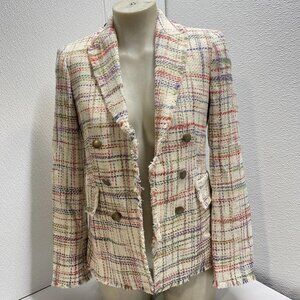 AKRIS Women’s Fringe Tweed Blazer Jacket